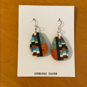 Navajo Southwestern Stone turquoise earrings